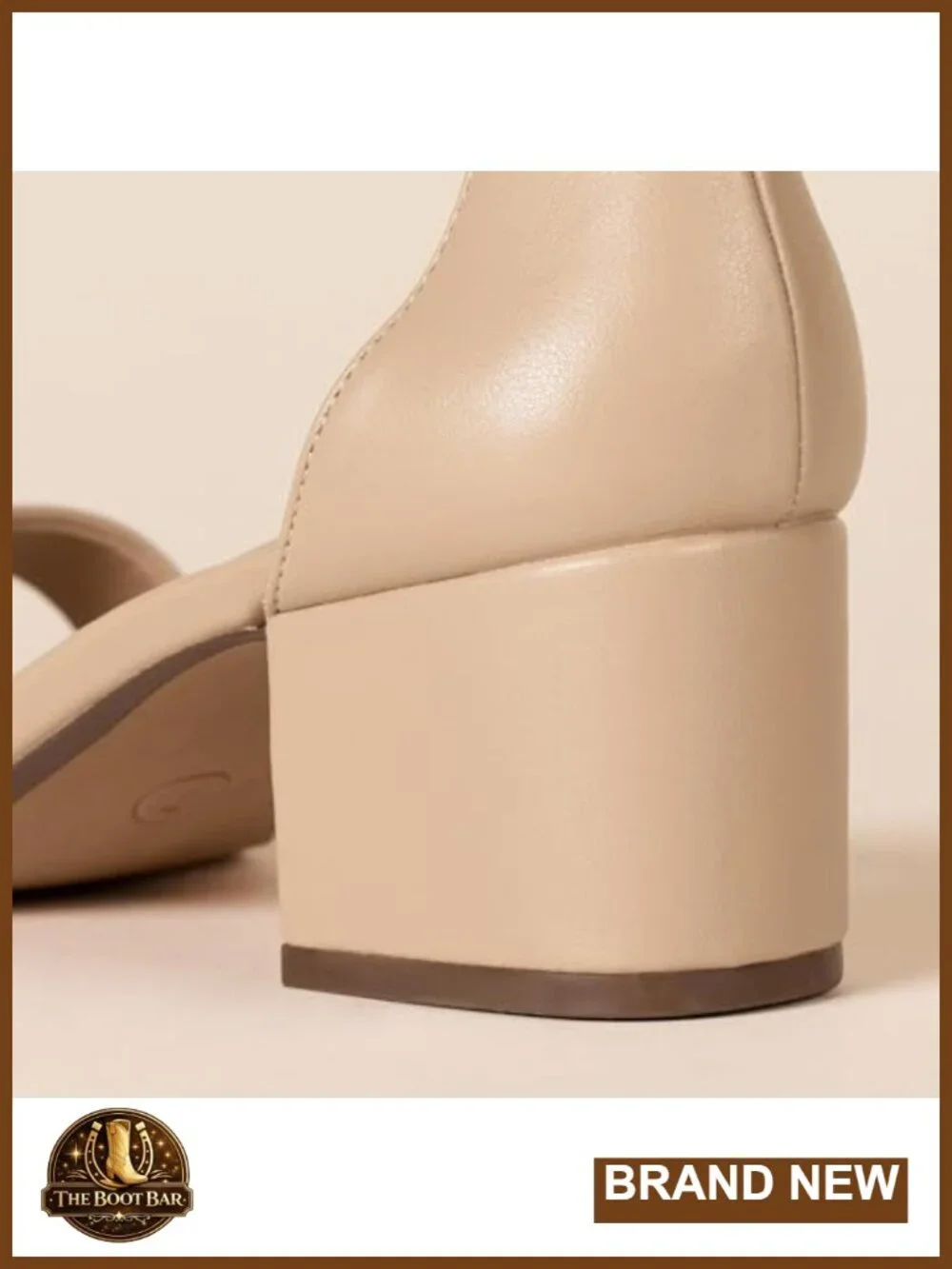 Women's Two Strap Heeled Sandals with Adjustable Ankle Strap, Padded Memory